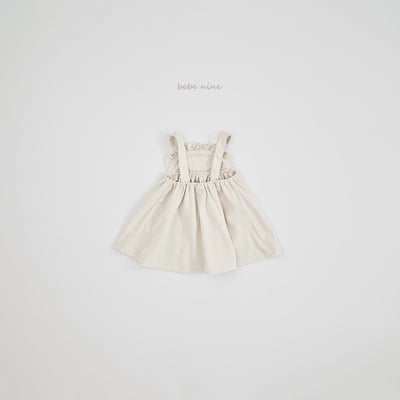 bebe nine29 (65cm-115cm) 3色荷葉摺邊吊帶洋裝16