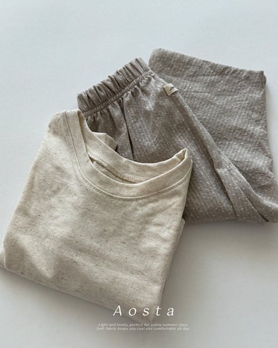 AOSTA20｜(6m-5y) 2款亞麻夏季短袖上衣12
