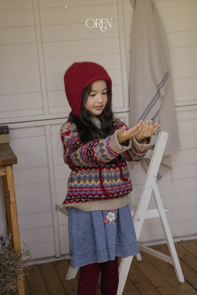OREN20｜(85-120cm-mom) 復古北歐提花針織毛衣7