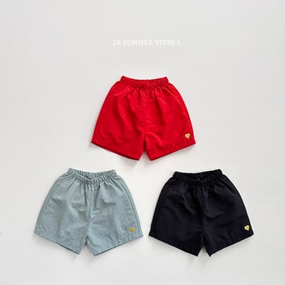 vivid107｜(78cm-125cm) 6款小愛心微笑褶皺短褲2