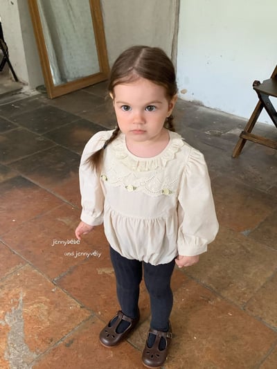 JE474｜(66-90cm) 蕾絲刺繡包屁衣8