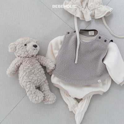 Bebe holic45｜(3m-18m) 彩虹微起毛包屁衣12