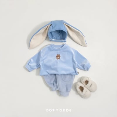 Oottbebe08｜(1y-7y) 絲絨小熊上衣6