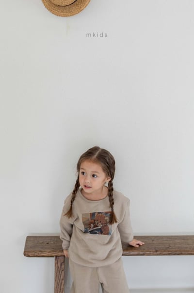 M-KIDS40｜(65-115cm) 2色美國小熊印花休閒上衣12