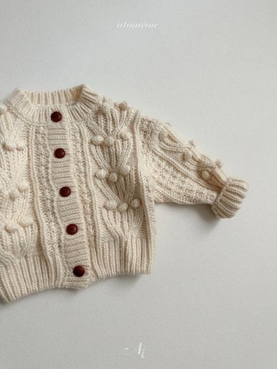 Atomeme33｜(70cm-110cm) 波點垂墜針織開襟外套6