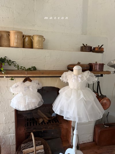 Marron04｜(3m-18m 1y-6y) 氣質蕾絲公主裙裝5