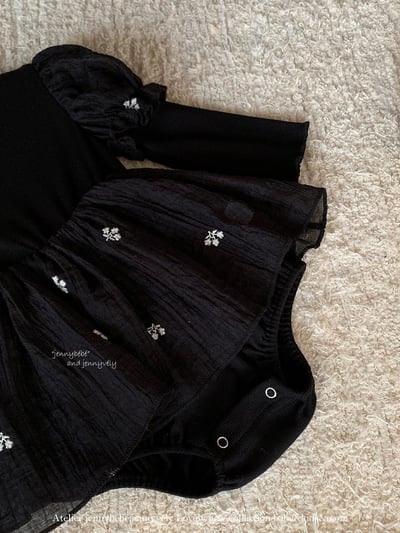 JE573｜(66-90cm) 赫本風公主袖包屁衣5