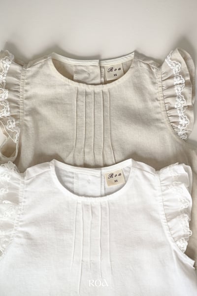 ROA21｜(6m-18m) 2色荷葉袖無袖上衣4