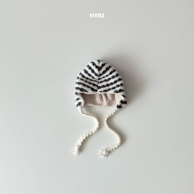 onu 12｜(free) 絨毛條紋綁帶帽8