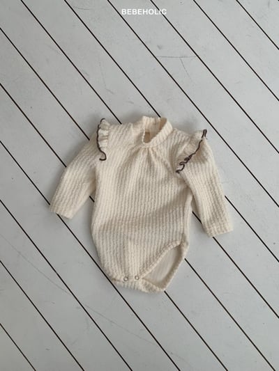 Bebe holic32｜(3m-18m) 滾邊細麻花包屁衣17