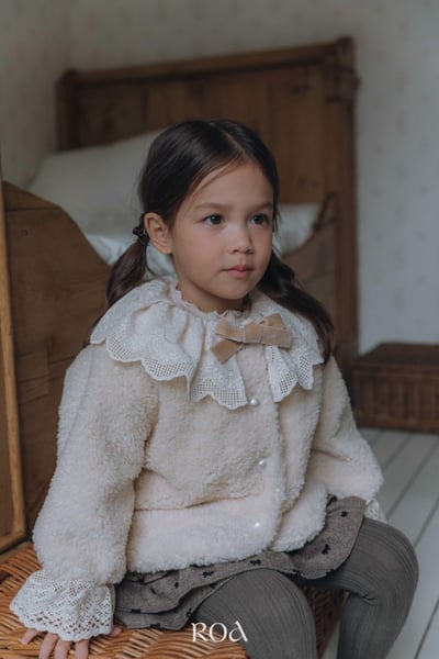 ROA04｜(80cm-120cm) 2色蕾絲領袖邊絨毛外套16