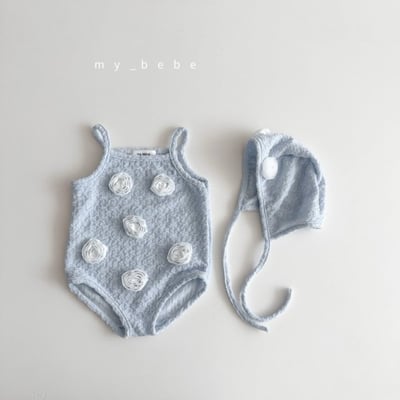 my_bebe11｜(75-105cm) 玫瑰花泳衣含帽子9