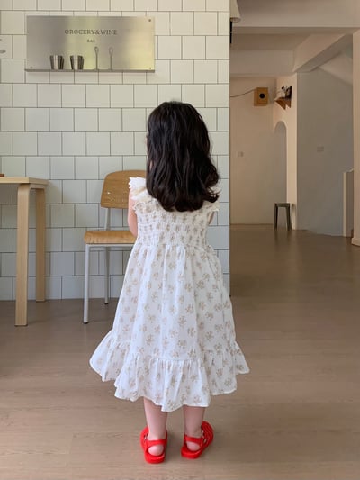 JE35｜(66-130cm) 抓皺碎花包屁衣/洋裝12