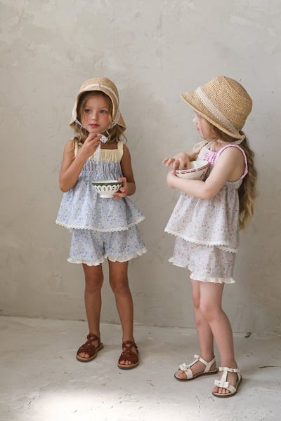 FLO30｜(75-140) 田園碎花無袖上衣18