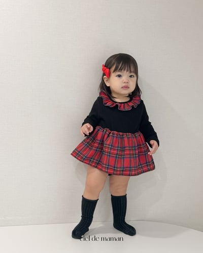 Cieldemaman15｜(3M~15M)  2色瑪麗格子連身裙2