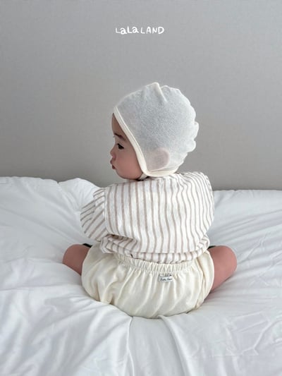 lala land38｜(3m-18m) 2色網眼綁帶帽8
