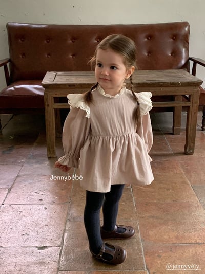 JE577｜(66-90cm) 蕾絲領飛袖包屁裙22