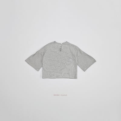 bebe nine08  (65-115) 2色條紋喇叭袖上衣18