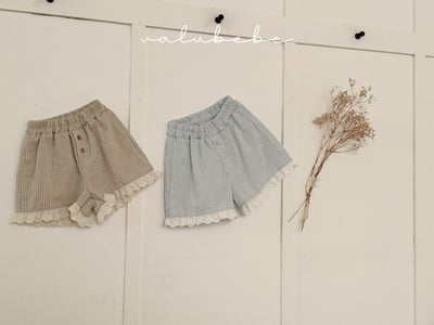 Valubebe70｜(65-90) 蕾絲細條紋短褲3