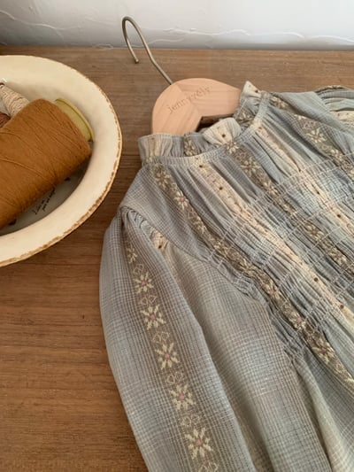 JE623｜(66cm-90cm) 復古立領花邊包屁衣4