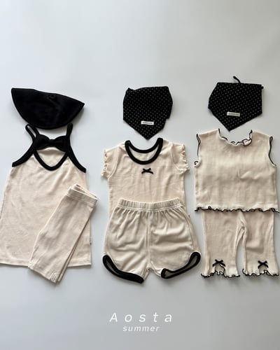 AOSTA45｜(6m-5y) 4款羅紋緞帶木耳邊上衣20