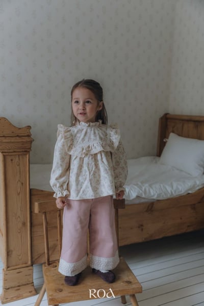 ROA16｜(80cm-120cm) 2色復古碎花長袖上衣10