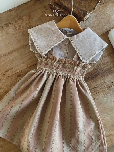 Mon petit10｜(73-118m) 抓皺壓花吊帶裙5