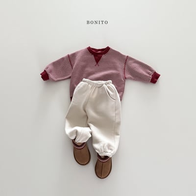 Bonito14｜(75cm-125cm) 條紋滾邊休閒上衣11