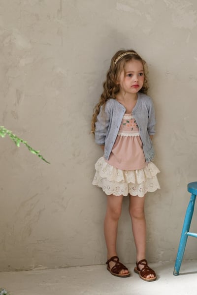 FLO04｜(75-140) 四色蕾絲七分袖開衫19