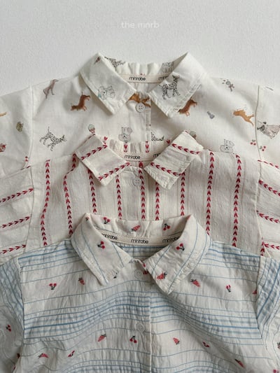 MiniRobe20｜(70-110) 印花口袋襯衫5