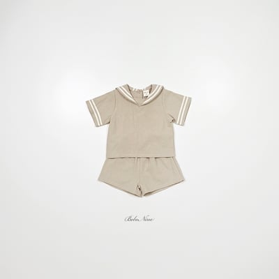 bebe nine36  (65cm-115cm) 3色海軍線條領套裝5