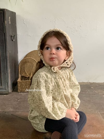 JE584｜(73-100cm) 復古碎花燈芯絨套裝10