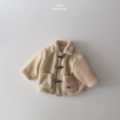 Lindo73｜(80cm-125cm) 牛角扣厚刷毛外套1