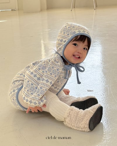 Cieldemaman11｜(3M~15M)  2色雪花針織包屁衣20
