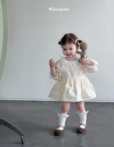 JE734｜(66-90cm) 蕾絲花邊包屁洋裝10