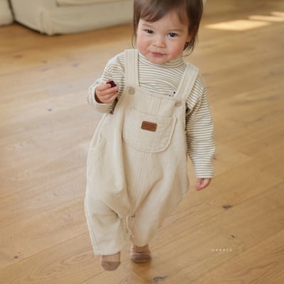 neneru02｜(60cm-85cm) 2色口袋吊帶褲8