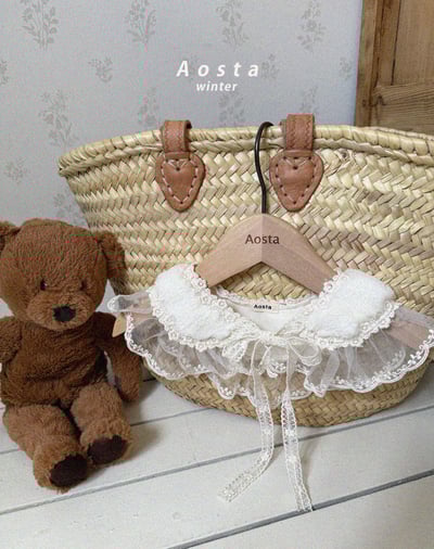 AOSTA37｜(6m-5y) 蕾絲荷葉花瓣綁帶領圍5