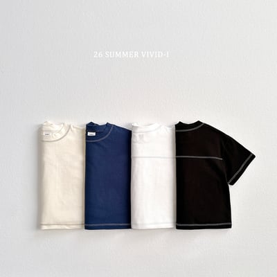 vivid64｜(78cm-125cm) 4款樸素切口縫線上衣1