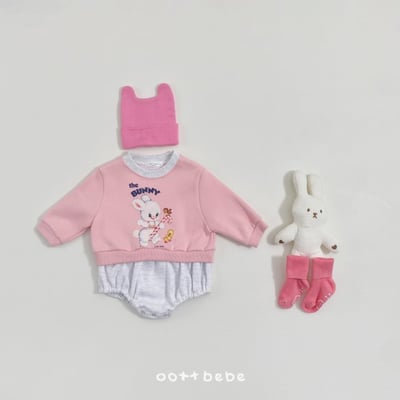 Oottbebe23｜(0m-12m) 熊兔拼色包屁衣10