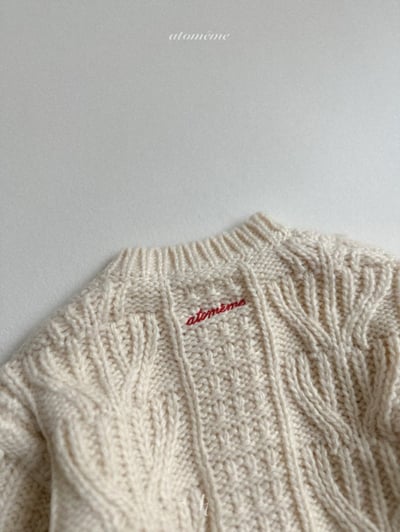 Atomeme33｜(70cm-110cm) 波點垂墜針織開襟外套4