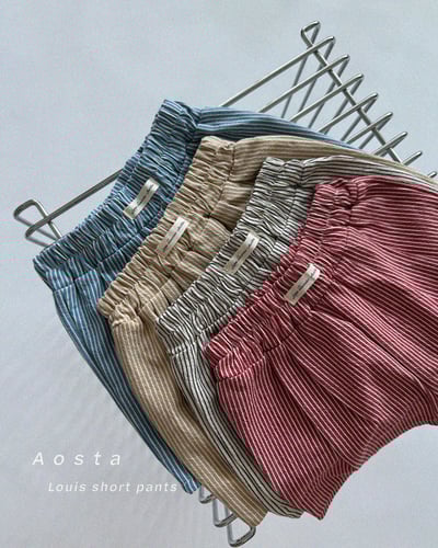 AOSTA26｜(6m-5y) 4款線條小標短褲4