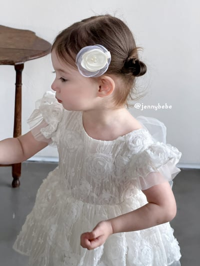 JE706｜(66-120cm) 玫瑰薄紗緞帶包屁衣/洋裝14