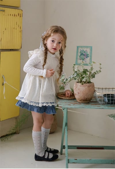 FLO33｜(75-140) 3色蕾絲無根長襪19