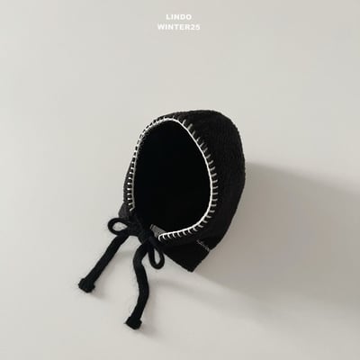 Lindo83｜(80cm-125cm) 滾線刷毛綁帶帽7