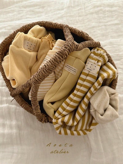 AOSTA46｜(6m-5y) 絲絨休閒縮口褲13