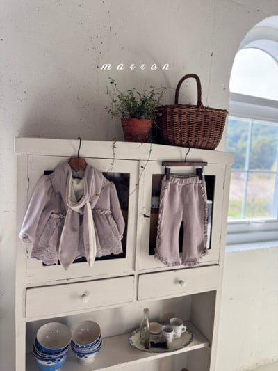 Marron 25｜(1y-6y) 兔子蕾絲刷毛連帽上衣14