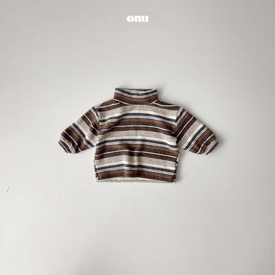 onu 45｜(70cm-115cm) 磨毛多條紋上衣4