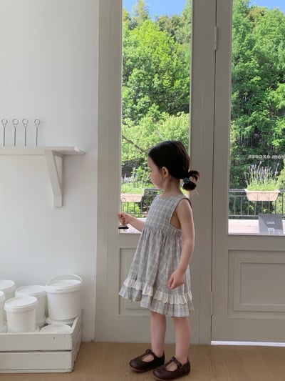 JE27｜(66-120cm) 學院格紋吊帶包屁衣/洋裝11