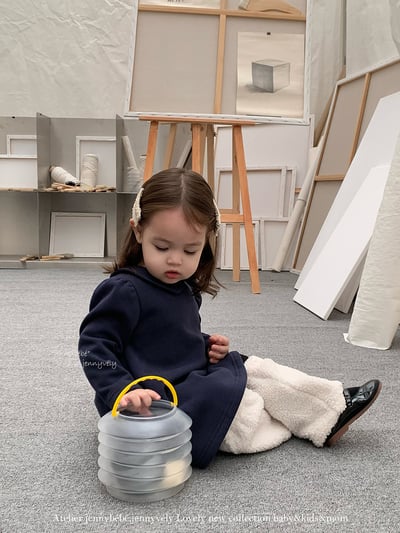 JE 640｜(80-110cm)  圓翻領素洋裝7