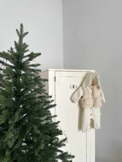 MONBEBE06｜(3m-24m) 針織連帽小兔連身衣8